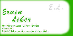 ervin liker business card